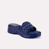 audrey blue chunky slippers