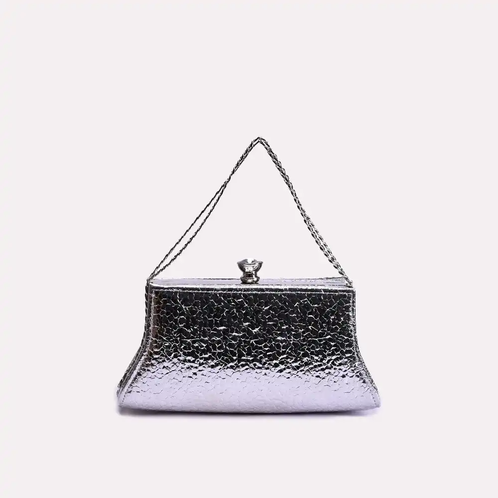 ava silver clutch back