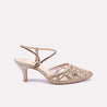 azalea womens gold bridal pumps