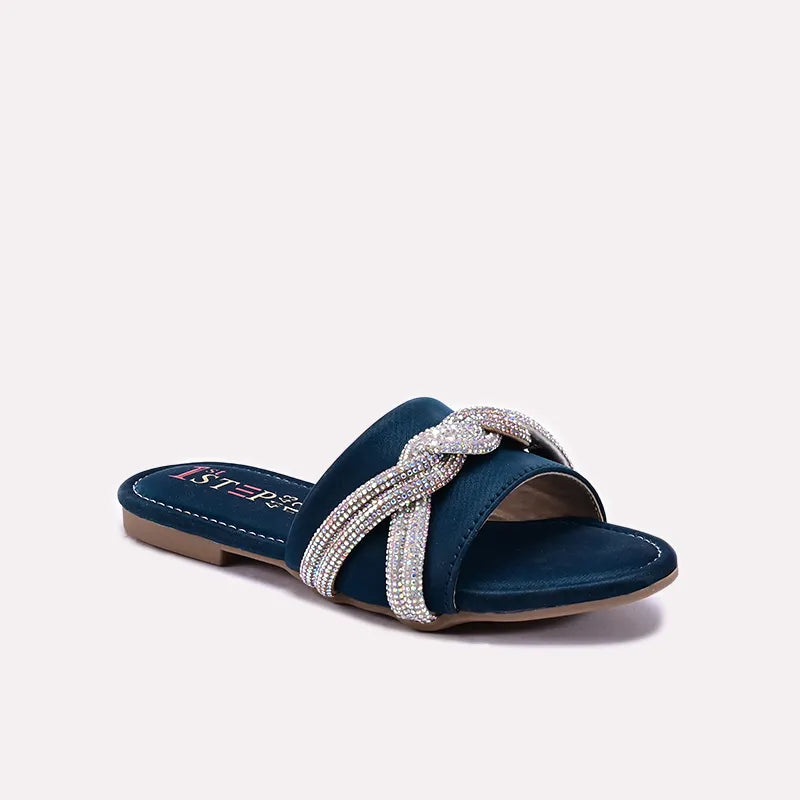 Blue Fancy Slippers
