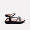 Girls Black Casual Sandals