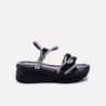 girls black chunky sandals