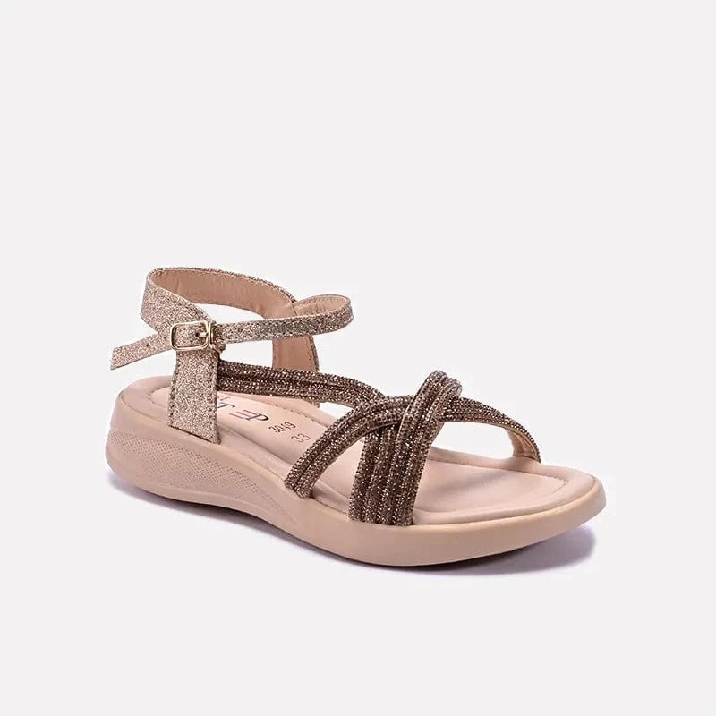 Baby Girls Gold Casual Sandals