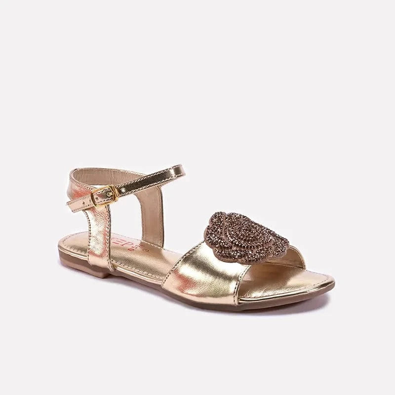 baby girls gold sandals