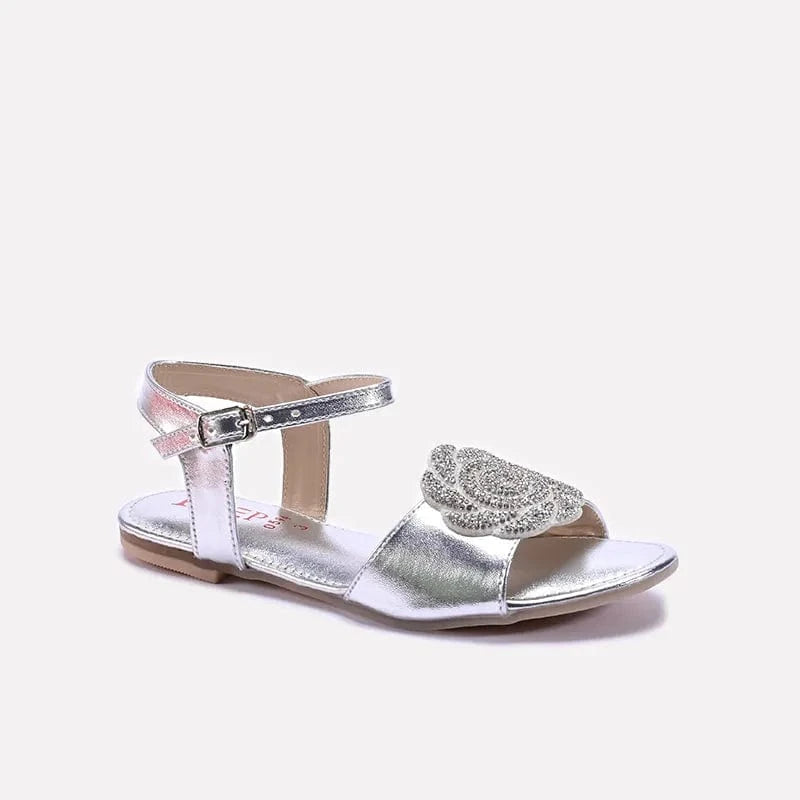 baby girls silver sandals