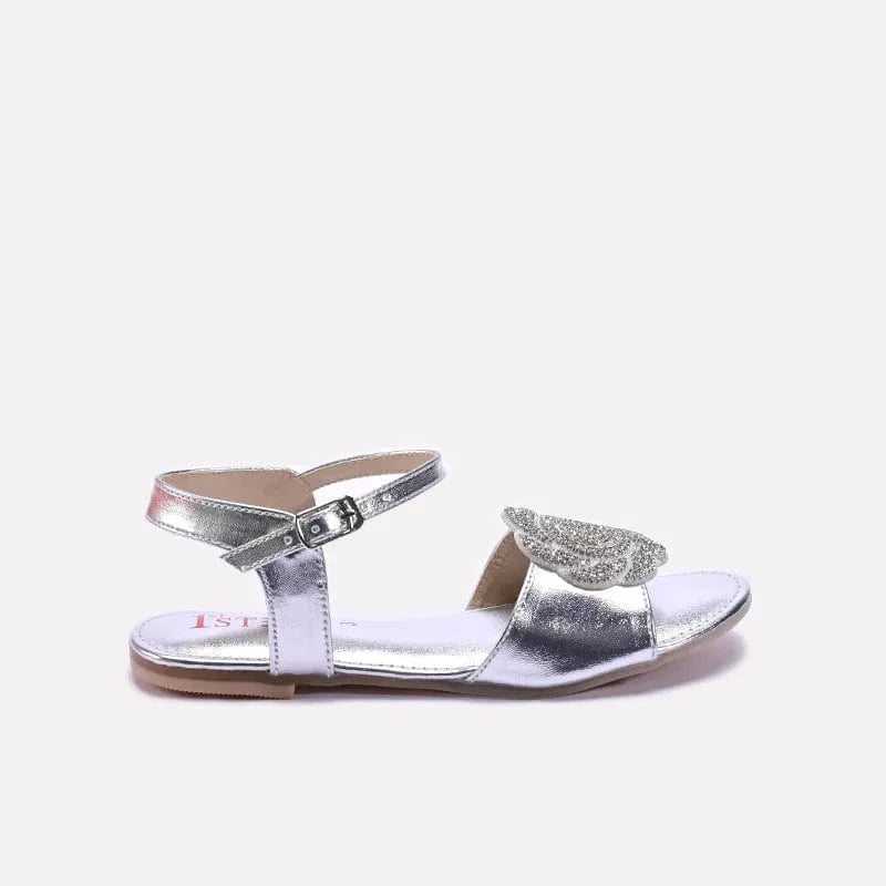 girls silver sandals