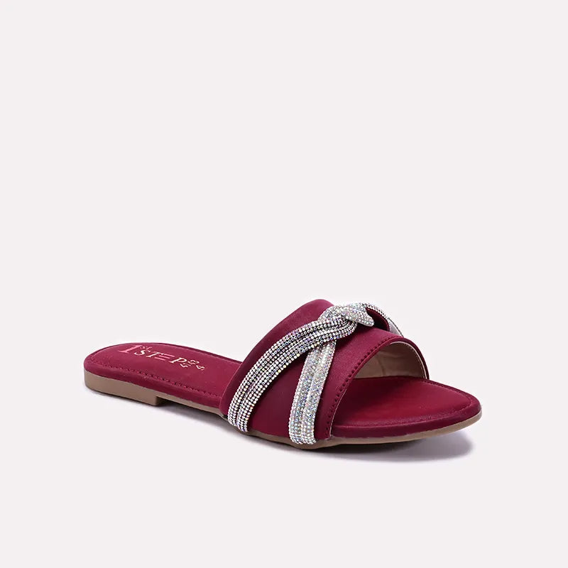 Maroon Fancy Slippers