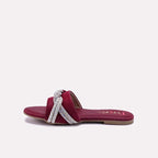 Maroon Fancy Slippers for Baby