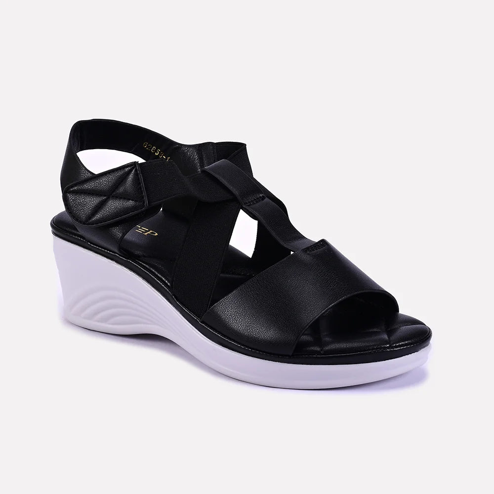 beatrice black soft casual sandals