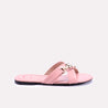 berenice womens peach fancy criss cross slippers