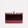 beth maroon clutch back