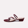 birgit maroon fancy slippers for women