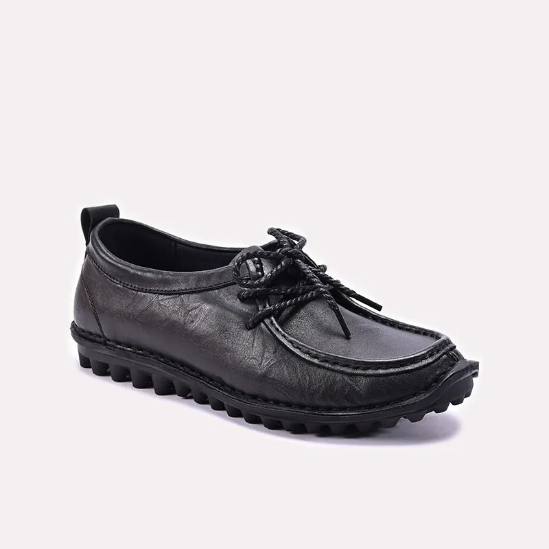 Black Casual Boat Shoes