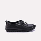 Mens Black Casual Boat Shoes