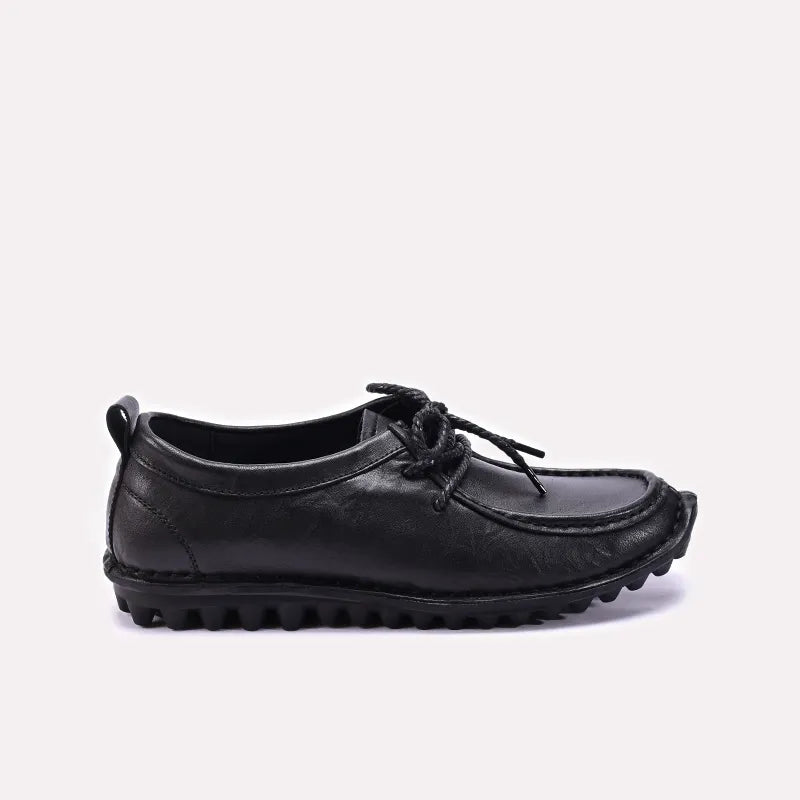 Mens Black Casual Boat Shoes