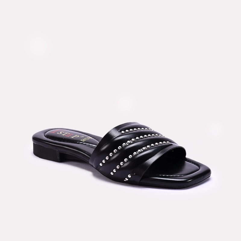 Black Casual Flat Slippers 0413185
