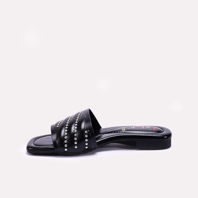 Black Casual Flat Slippers 0413185