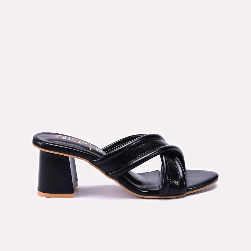 Black Casual Heel Slippers 0413390