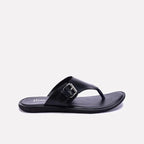 black casual strap slides mens