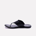 mens black casual strap slides
