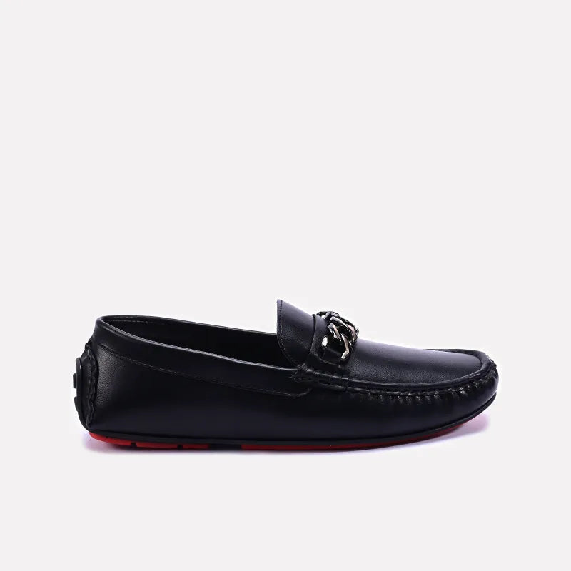 Black Chain Loafers For Men 0130950