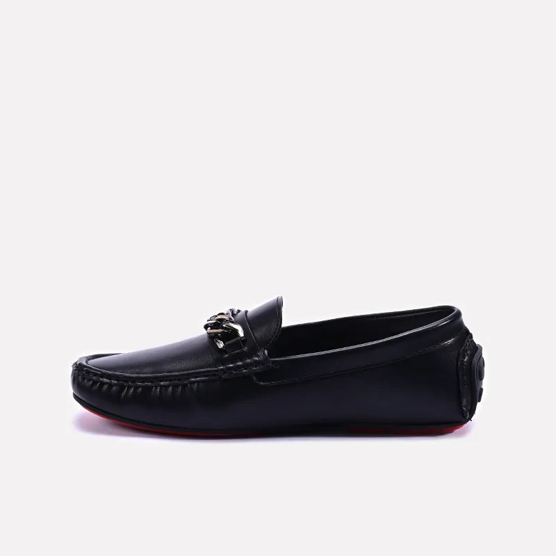 Black Chain Loafers For Men 0130950