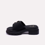 Black Chunky Casual Slippers 0413198