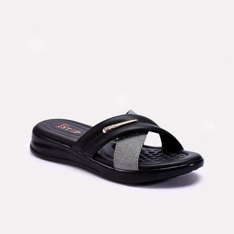 Black Comfy Casual Slippers
