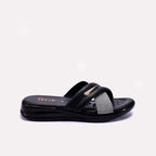 Womens Black Comfy Casual Slippers