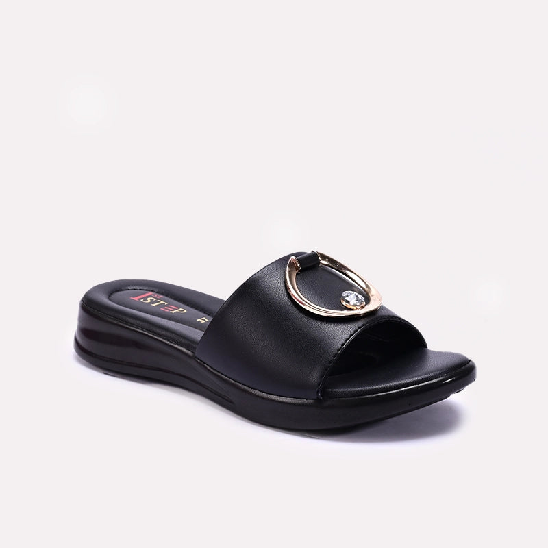 Black Comfy Casual Slippers