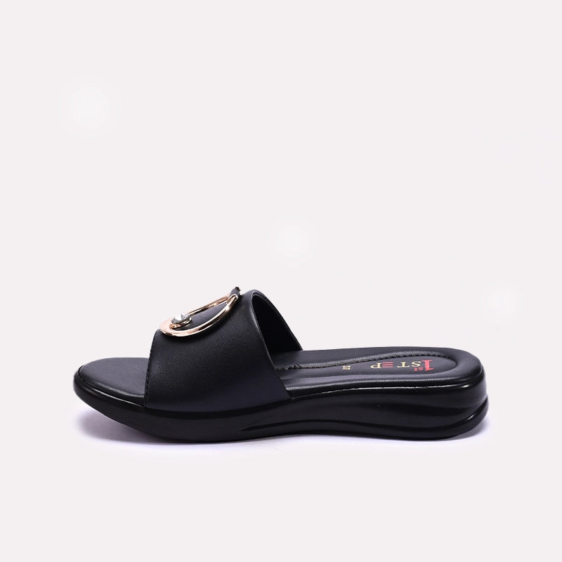 Black Comfy Casual Slippers for Women