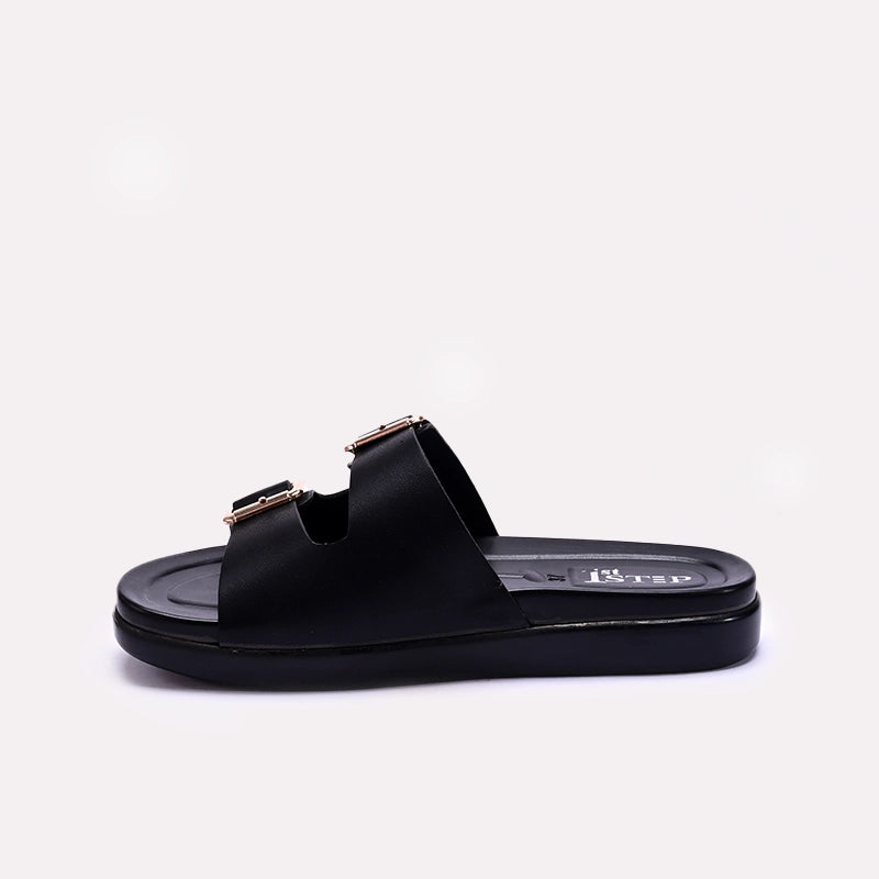 Black Comfy Casual Slippers for Women