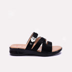 Black Comfy Casual Slippers 0413144