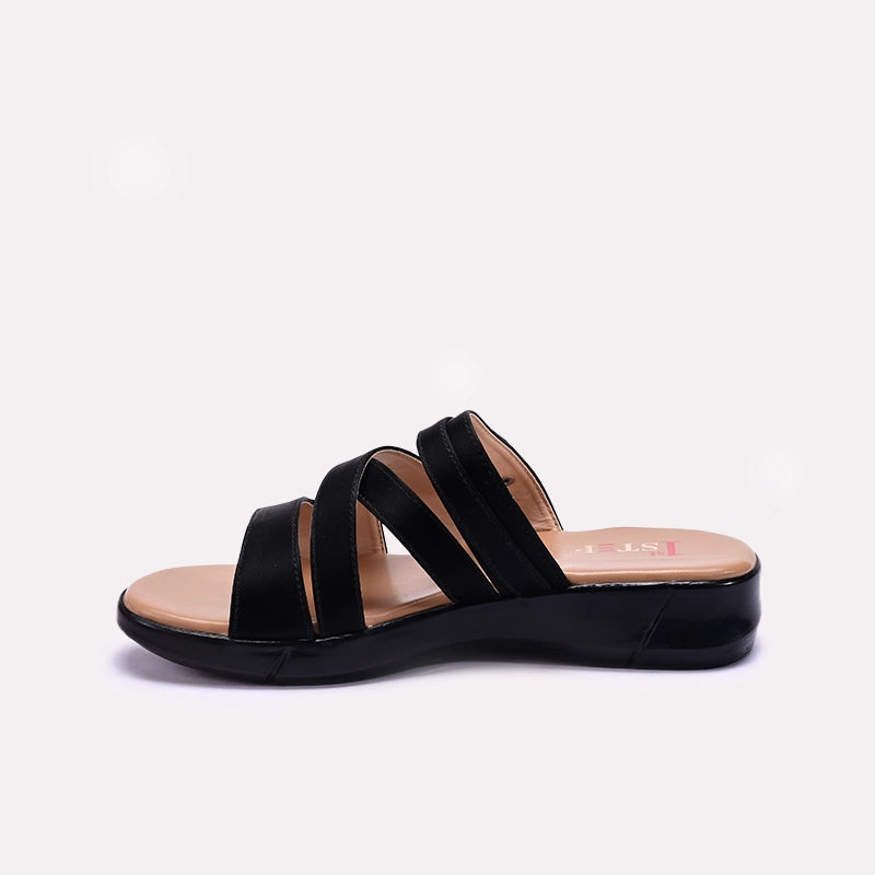 Black Comfy Casual Slippers 0413144