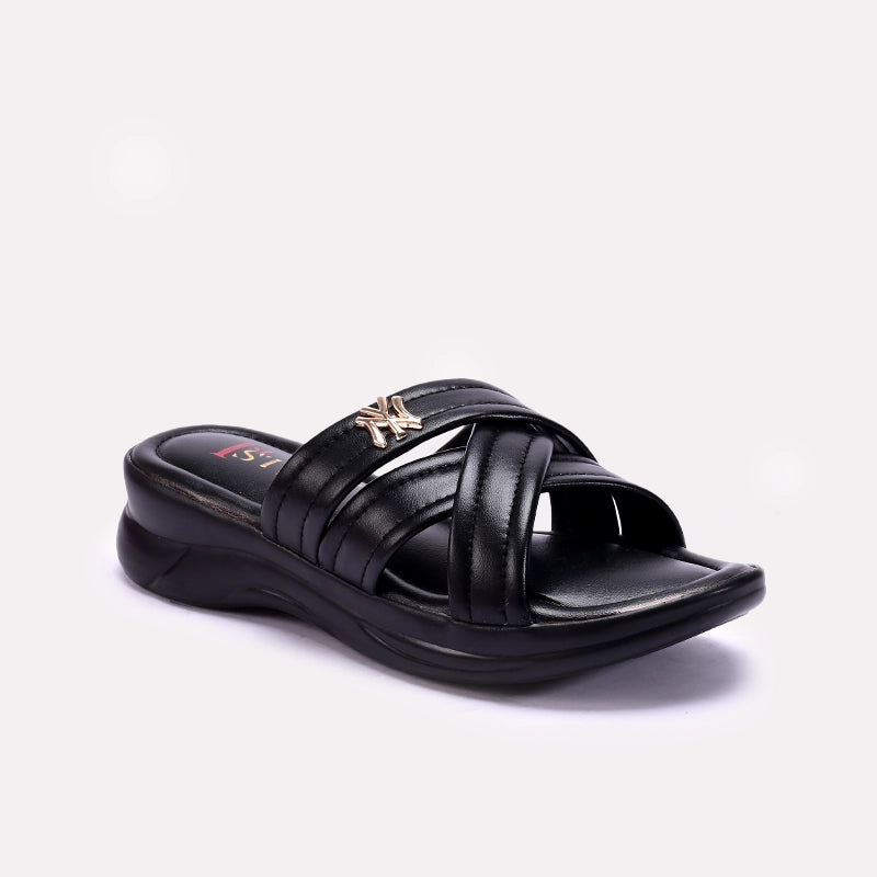 Black Comfy Casual Slippers
