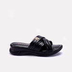 Womens Black Comfy Casual Slippers