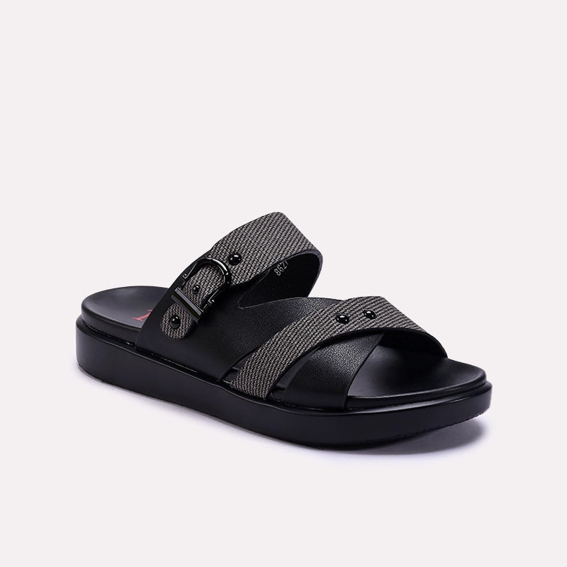 Black Comfy Casual Slippers 0413325