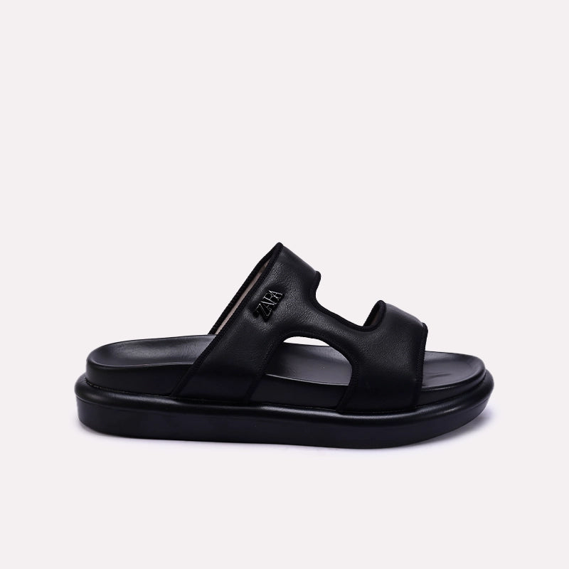 Black Comfy Casual Slippers 0413330