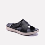 Black Criss Cross Soft Slippers 0151067