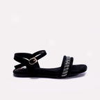 Womens Black Fancy Sandals