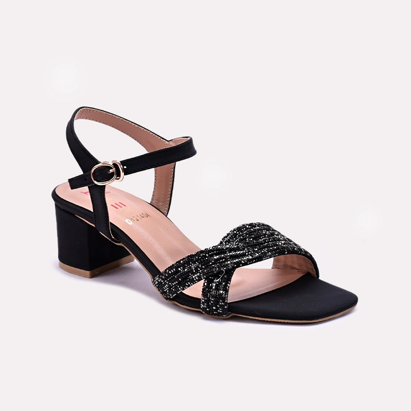 Black Fancy Sandals