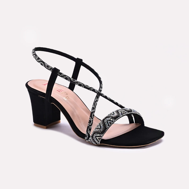 Black Fancy Sandals