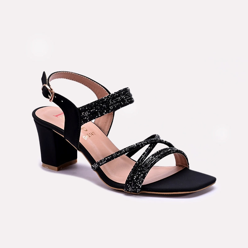 Black Fancy Sandals