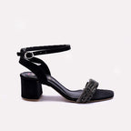 Womens Black Fancy Sandals