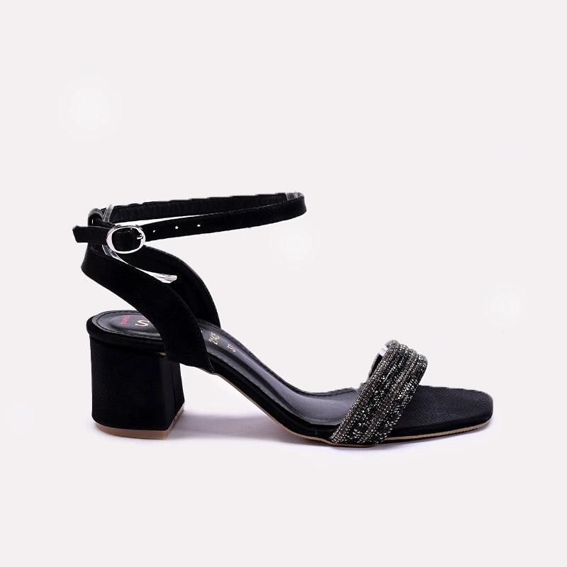 Womens Black Fancy Sandals
