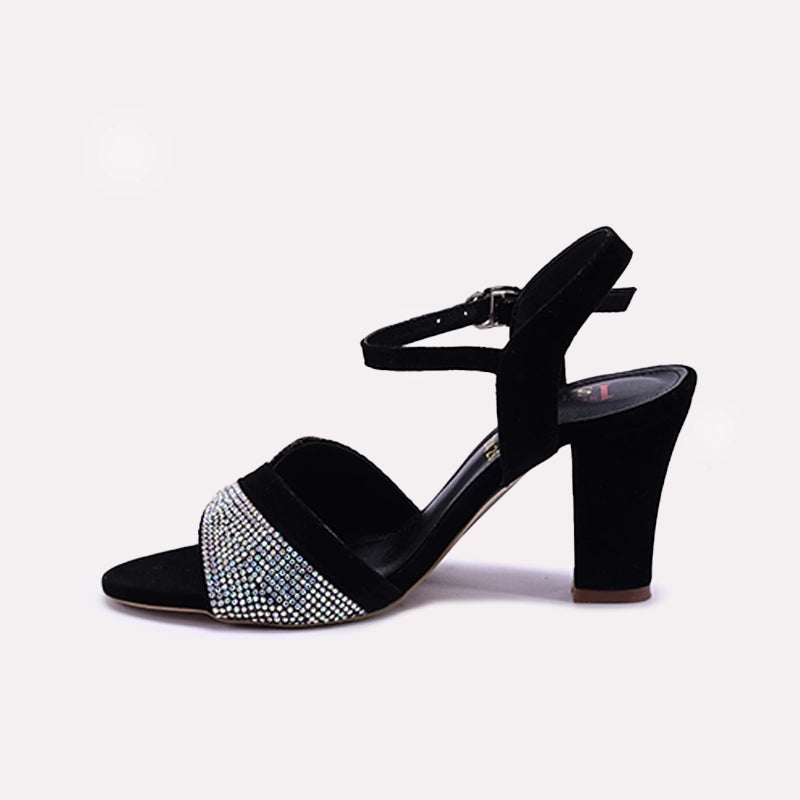 Black Fancy Sandals for Women