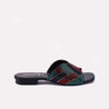 Womens Black Fancy Slippers