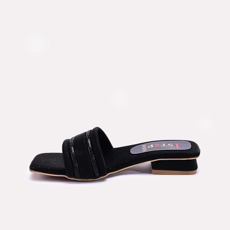 Black Fancy Slippers for Women