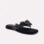 Black Fancy Slippers For Women