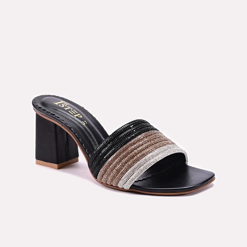 Black Fancy Slippers for Women 0413168